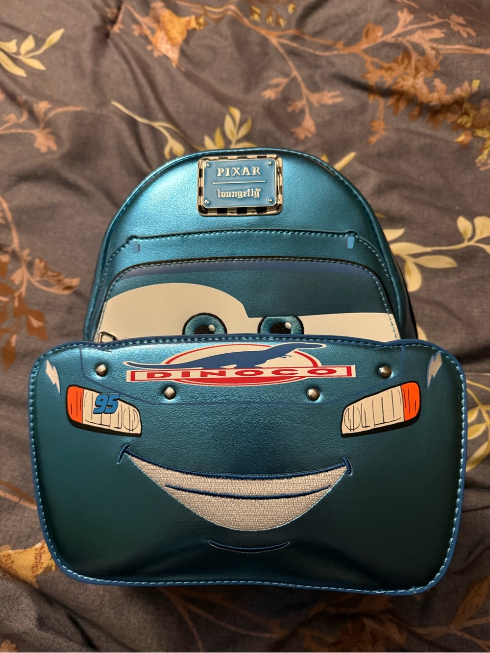 Loungefly Pixar Dinoco Teal Cars Backpack